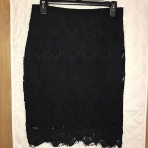 Navy lace skirt